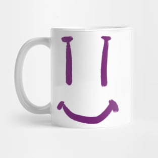 Purple Smug Smiling Face Mug